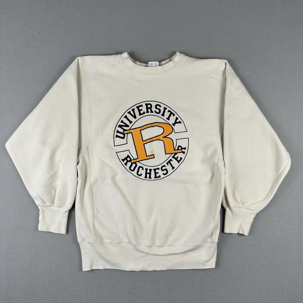 Vintage 90s Champion University Of Rochester Reverse Weave Sweatshirt Large
